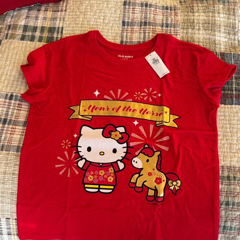 Old Navy Red Year of the Horse Kids T-Shirt (L 10/12) NWT